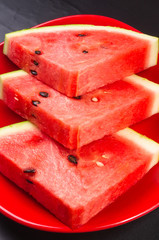 Fresh sliced watermelon