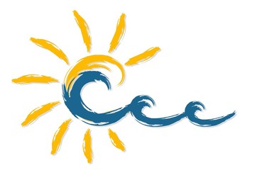 Logo sun and sea. 