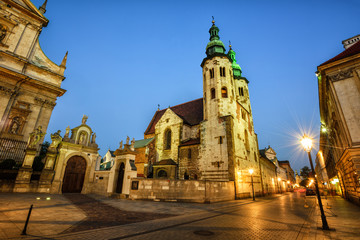 Fototapeta na wymiar Church of St Andrew, Krakow Old Town, Poland