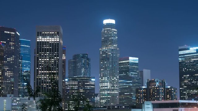 Los Angeles Skyscrapers 06 Time Lapse Night