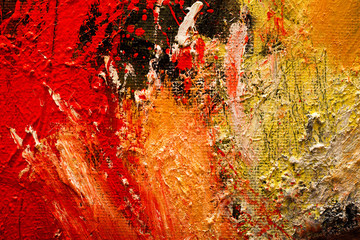 Abstract art background. Oil painting on canvas. Hand-painted. Contemporary art. Fragment of artwork. © dpaint