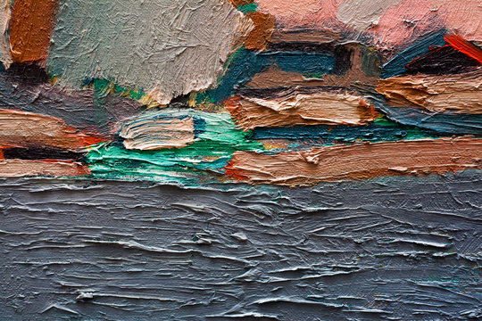 Abstract art background. Oil painting on canvas. Hand-painted. Contemporary art. Fragment of artwork.