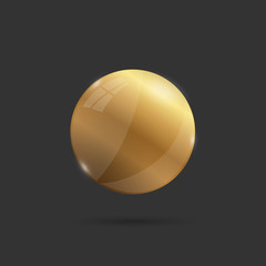 Gold 3d sphere illustration