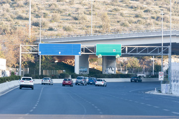 big highway road sign