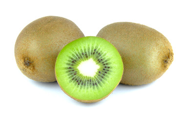 Kiwis isolated on white background