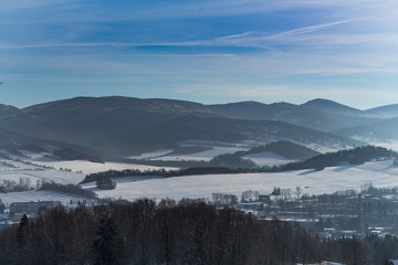 Beautiful winter landscape in the mountains.