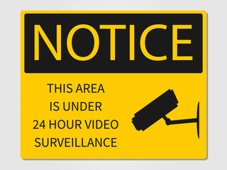 Video Surveillance Sign Illustration