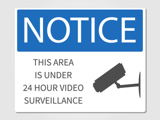 Video Surveillance Sign Illustration
