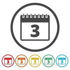 Calendar icon - number 3