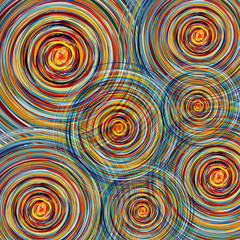 Abstract colorful twirl circles background