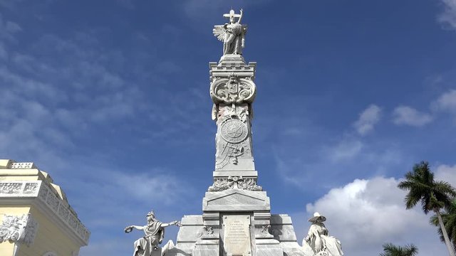 Monument to the firefighters at the Colon Cemetery (Cementerio Cristobal Colon). Havana