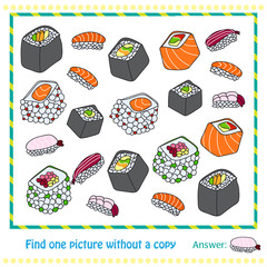 different types of sushi - game