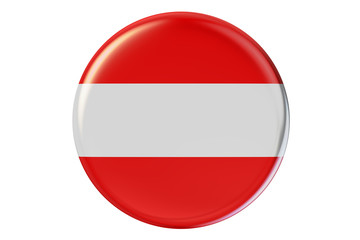 Badge with flag of Austria, 3D rendering