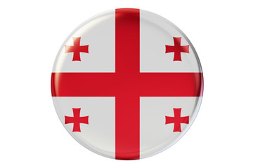 Obraz premium Badge with flag of Georgia, 3D rendering