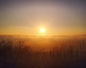 Fototapeta premium Great sunset in Tornavento (Italy)
