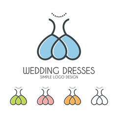 My Wedding Dresses Simple Logo Design