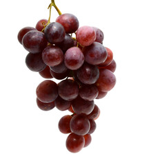 Red Grapes Isolated On White Background