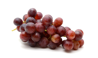 Red Grapes Isolated On White Background