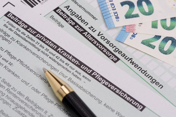 Steuererklärung für Finanzamt mit Altersvorsorge