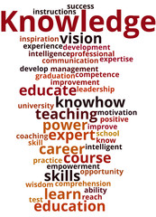 Knowledge, word cloud concept 2