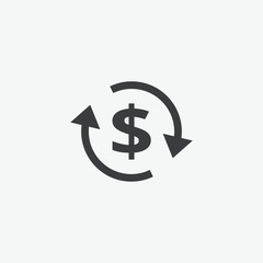Obraz premium Dollar Money Change Icon
