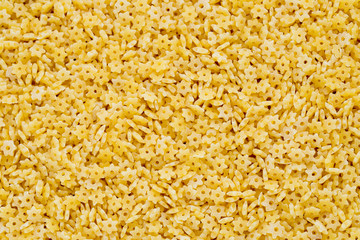 Italian pasta on close up background.
