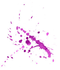Colorful abstract watercolor stain with splashes and spatters. Modern creative background for trendy design.