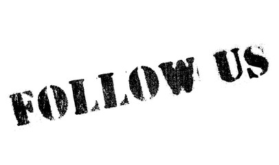 Follow us stamp. Grunge design with dust scratches. Effects can be easily removed for a clean, crisp look. Color is easily changed.
