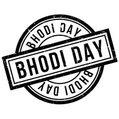 Bhodi Day rubber stamp. Grunge design with dust scratches. Effects can be easily removed for a clean, crisp look. Color is easily changed.