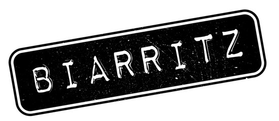 Obraz premium Biarritz rubber stamp. Grunge design with dust scratches. Effects can be easily removed for a clean, crisp look. Color is easily changed.