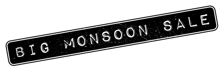 Big Monsoon Sale rubber stamp. Grunge design with dust scratches. Effects can be easily removed for a clean, crisp look. Color is easily changed.