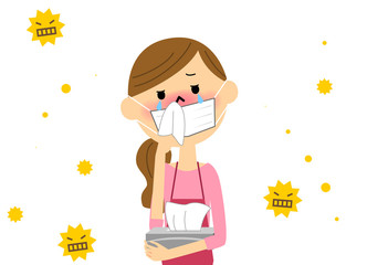花粉症の女性