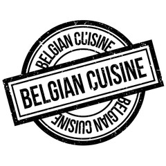 Belgian Cuisine rubber stamp. Grunge design with dust scratches. Effects can be easily removed for a clean, crisp look. Color is easily changed.