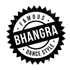 Famous dance style, Bhangra stamp. Grunge design with dust scratches. Effects can be easily removed for a clean, crisp look. Color is easily changed.