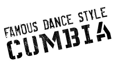 Famous dance style, Cumbia stamp. Grunge design with dust scratches. Effects can be easily removed for a clean, crisp look. Color is easily changed.