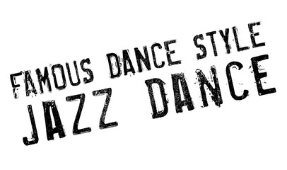 Famous dance style, Jazz dance stamp. Grunge design with dust scratches. Effects can be easily removed for a clean, crisp look. Color is easily changed.