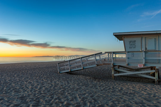 Lifeguard House Closed at Dusk
