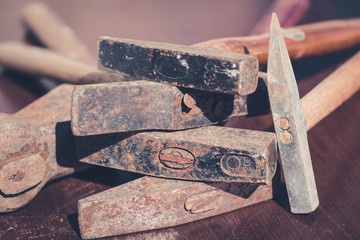   vintage hammer, old tools 