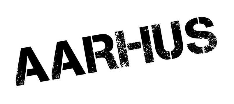 Aarhus rubber stamp. Grunge design with dust scratches. Effects can be easily removed for a clean, crisp look. Color is easily changed.