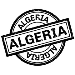 Algeria rubber stamp. Grunge design with dust scratches. Effects can be easily removed for a clean, crisp look. Color is easily changed.
