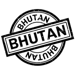 Bhutan rubber stamp. Grunge design with dust scratches. Effects can be easily removed for a clean, crisp look. Color is easily changed.