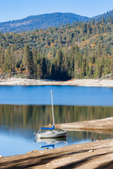 Sailboat Docked at Shore 1