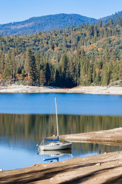 Sailboat Docked at Shore 1