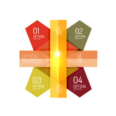 Vector geometric infographic template