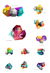 Fototapeta premium Moden low poly infographics template
