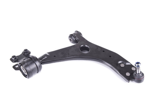 New suspension arm of a vehicle on a white background