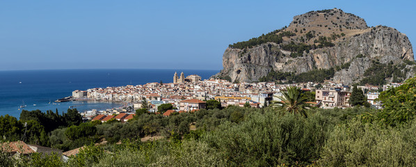 The town of Cefalu in Sicily, Italy