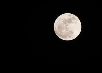 A full moon captured from Bangkok Thailand