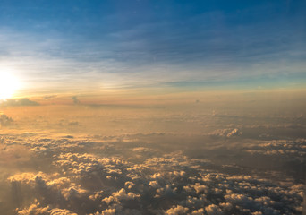 Fototapeta premium View mist from window airplane