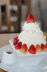 Strawberry Bing Su , Korean dessert